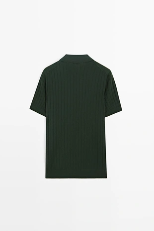 Купить Massimo Dutti Рубашка-поло из вязаного хлопкового трикотажа