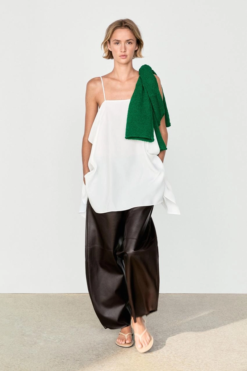 Топ на тонких бретелях massimo dutti
