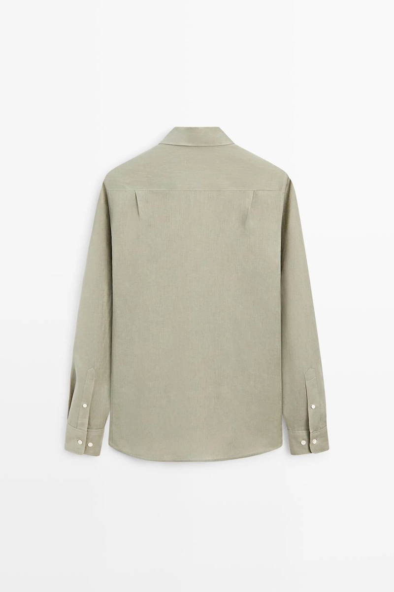 Рубашка regular fit из 100% сверхтонкого льна
