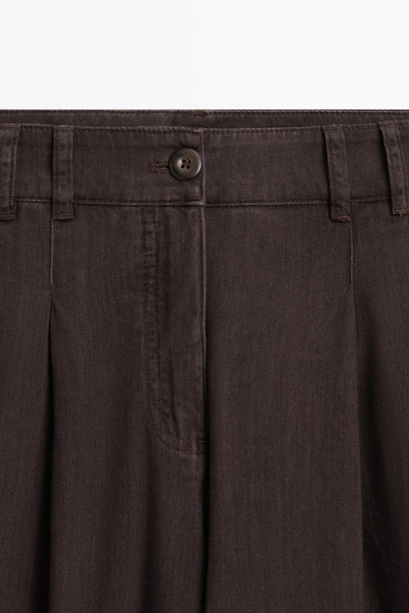 Джинсы с защипами и свободным кроем massimo dutti