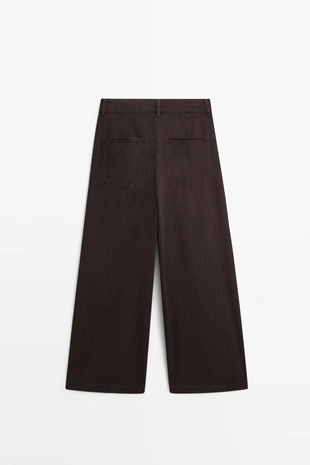 Джинсы с защипами и свободным кроем massimo dutti- Заказать в России