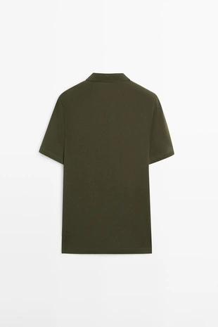 Купить Massimo Dutti Поло из микротекстурированного хлопкового бленда