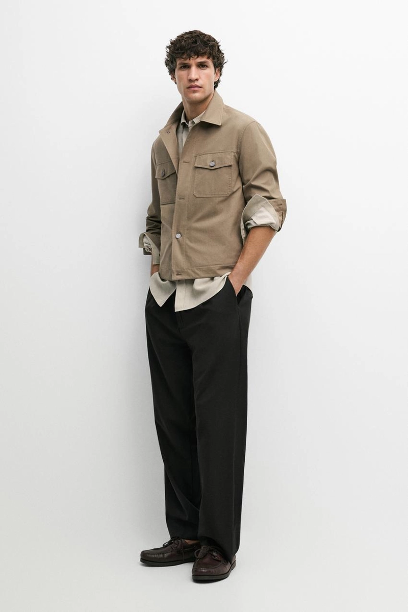 Двухкарманная куртка-трактор от massimo dutti
