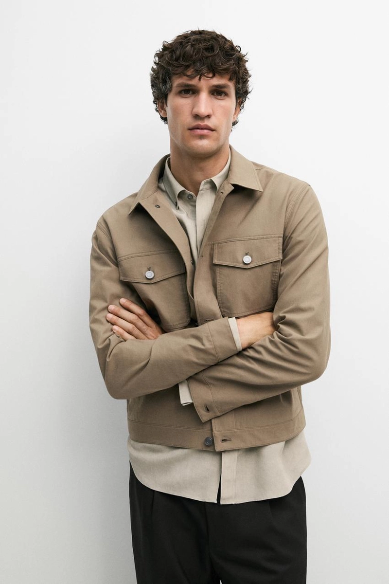 Двухкарманная куртка-трактор от massimo dutti