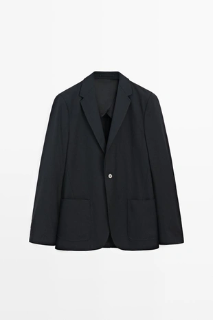 Текстурированный пиджак из прохладной шерсти- Заказать в России