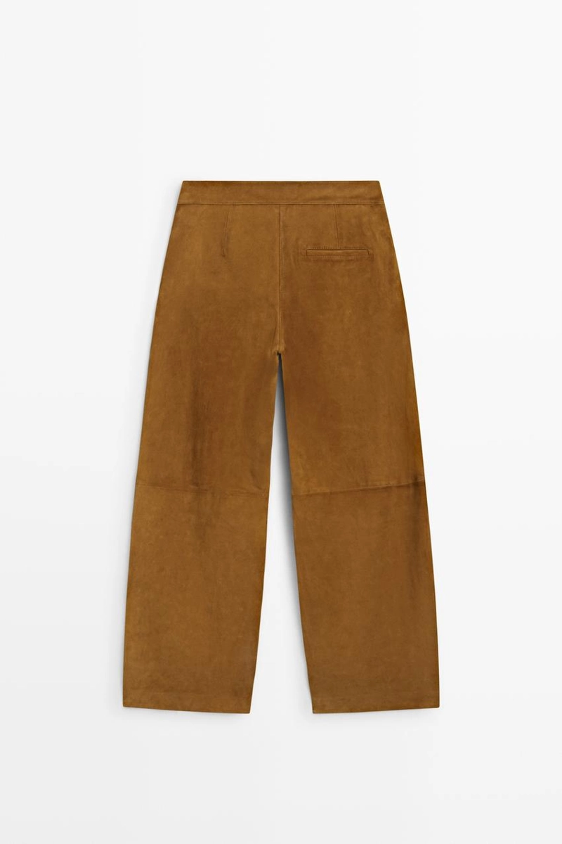Брюки из замши из козьей кожи кроя barrel fit