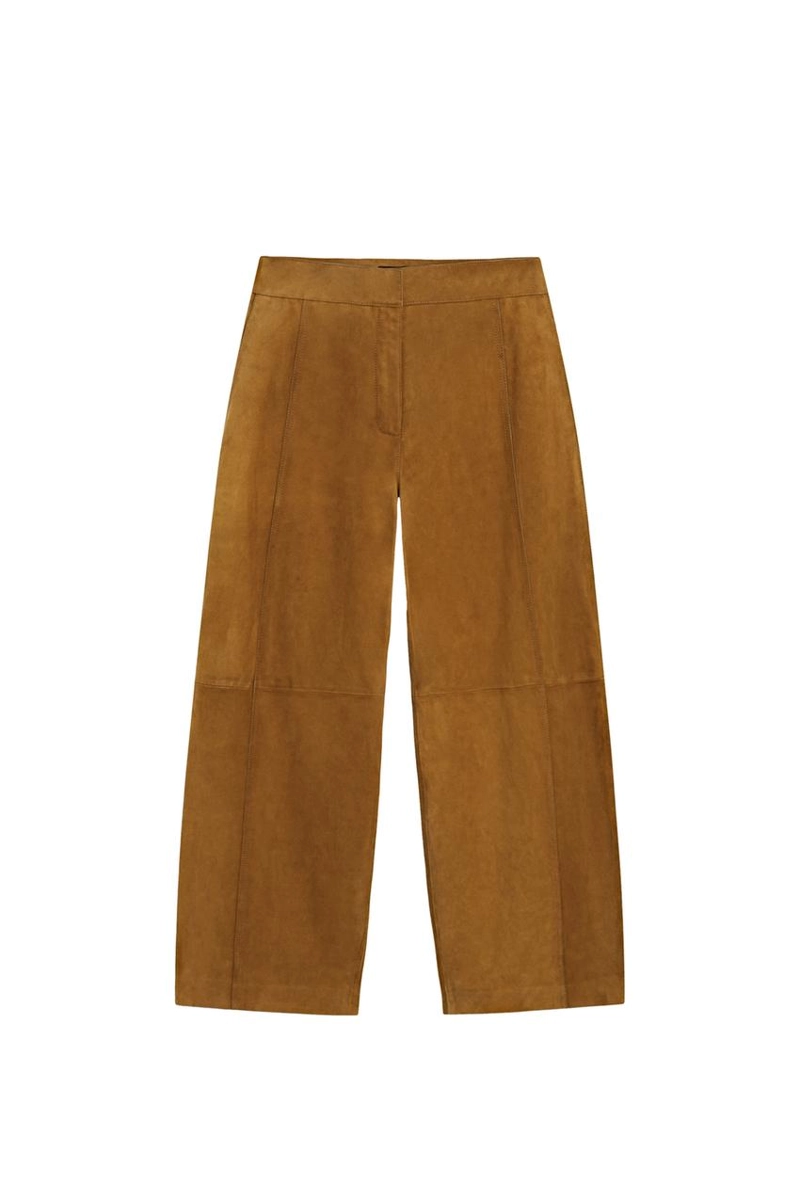Брюки из замши из козьей кожи кроя barrel fit
