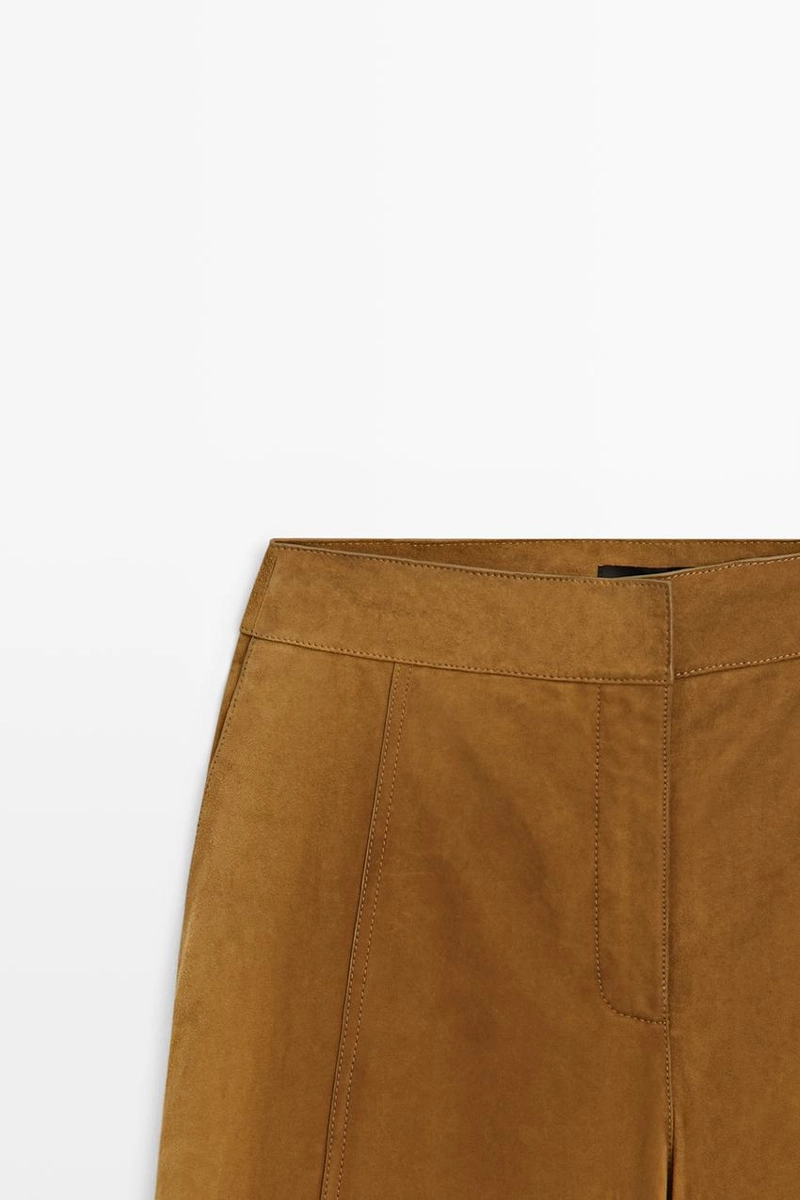 Брюки из замши из козьей кожи кроя barrel fit