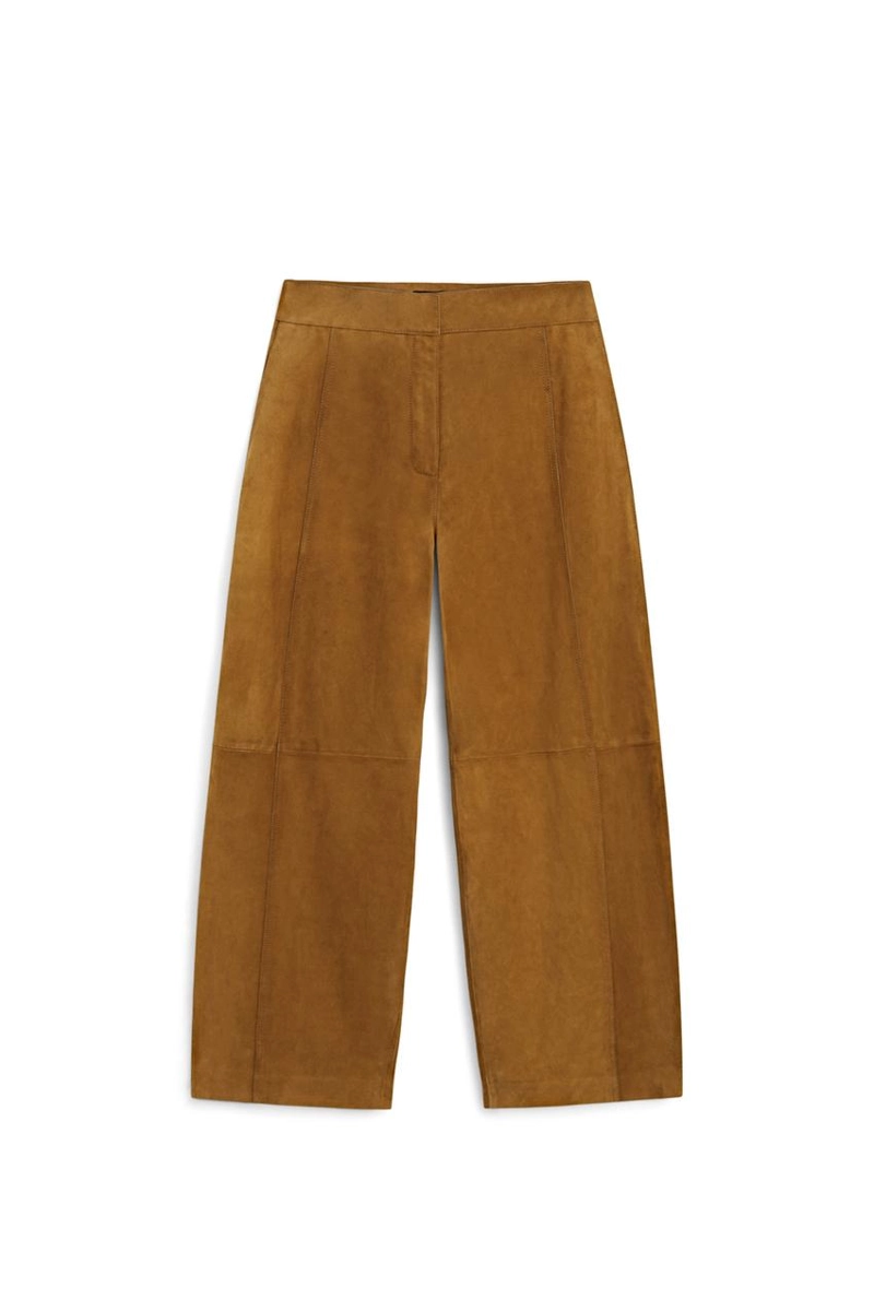 Брюки из замши из козьей кожи кроя barrel fit