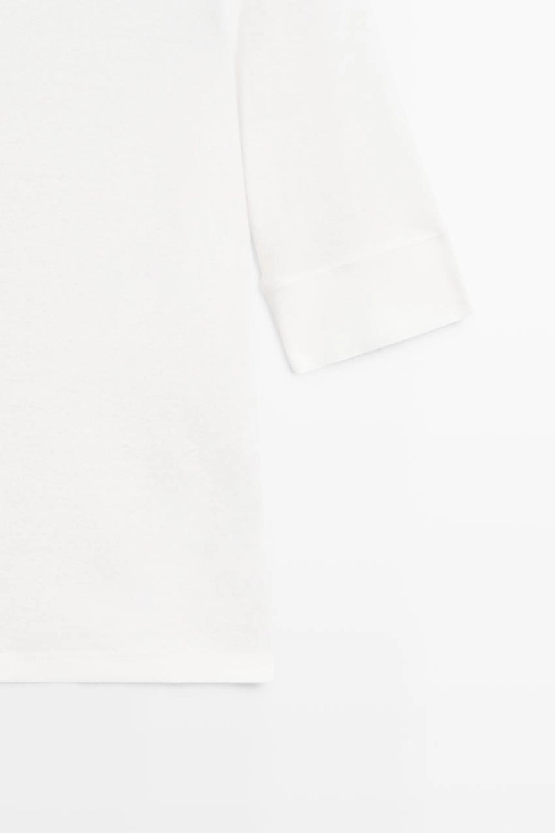 Футболка massimo dutti из 100% хлопка с круглым вырезом