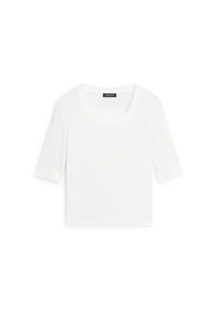 Футболка massimo dutti из 100% хлопка с круглым вырезом- Заказать в России