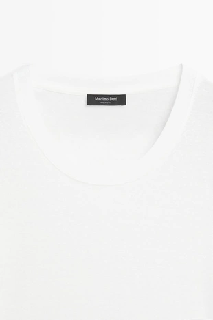 Футболка massimo dutti из 100% хлопка с круглым вырезом- Заказать в России