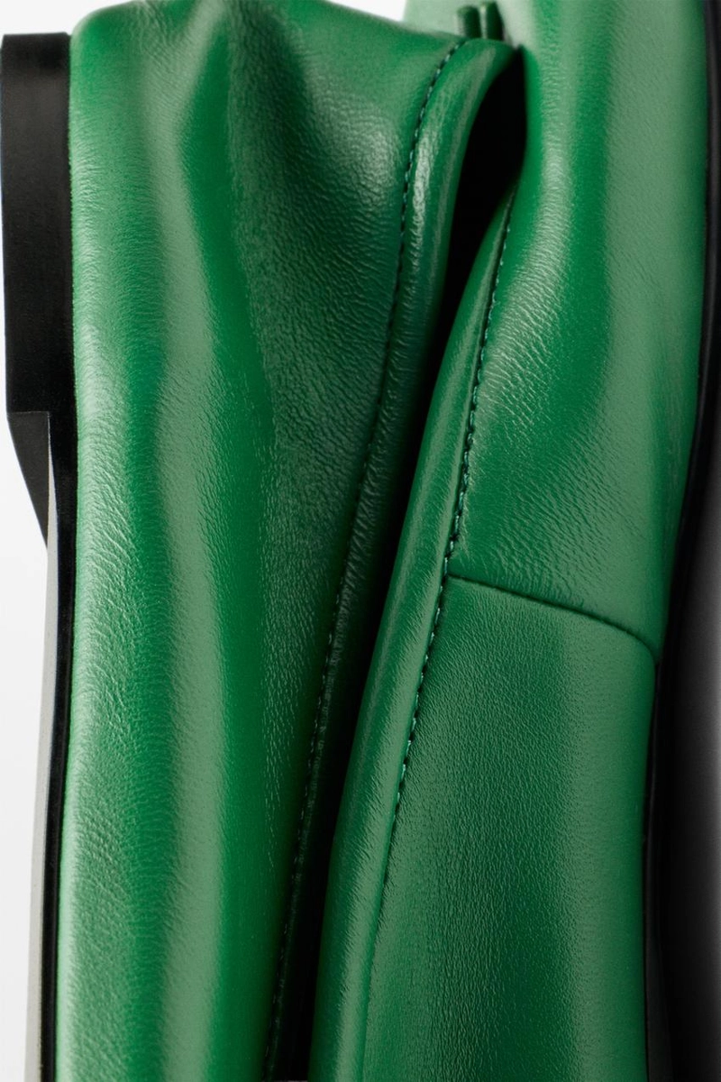 Балерина из кожи с узлом massimo dutti
