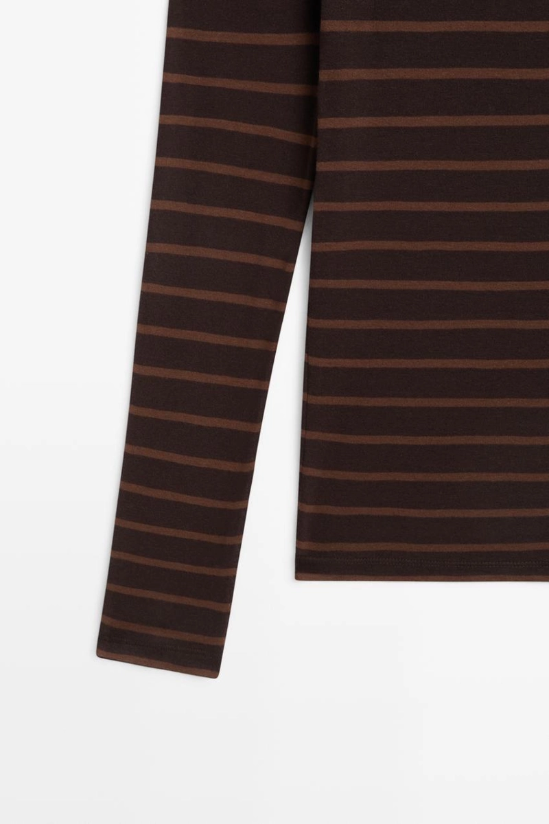 Футболка с длинным рукавом в полоску massimo dutti