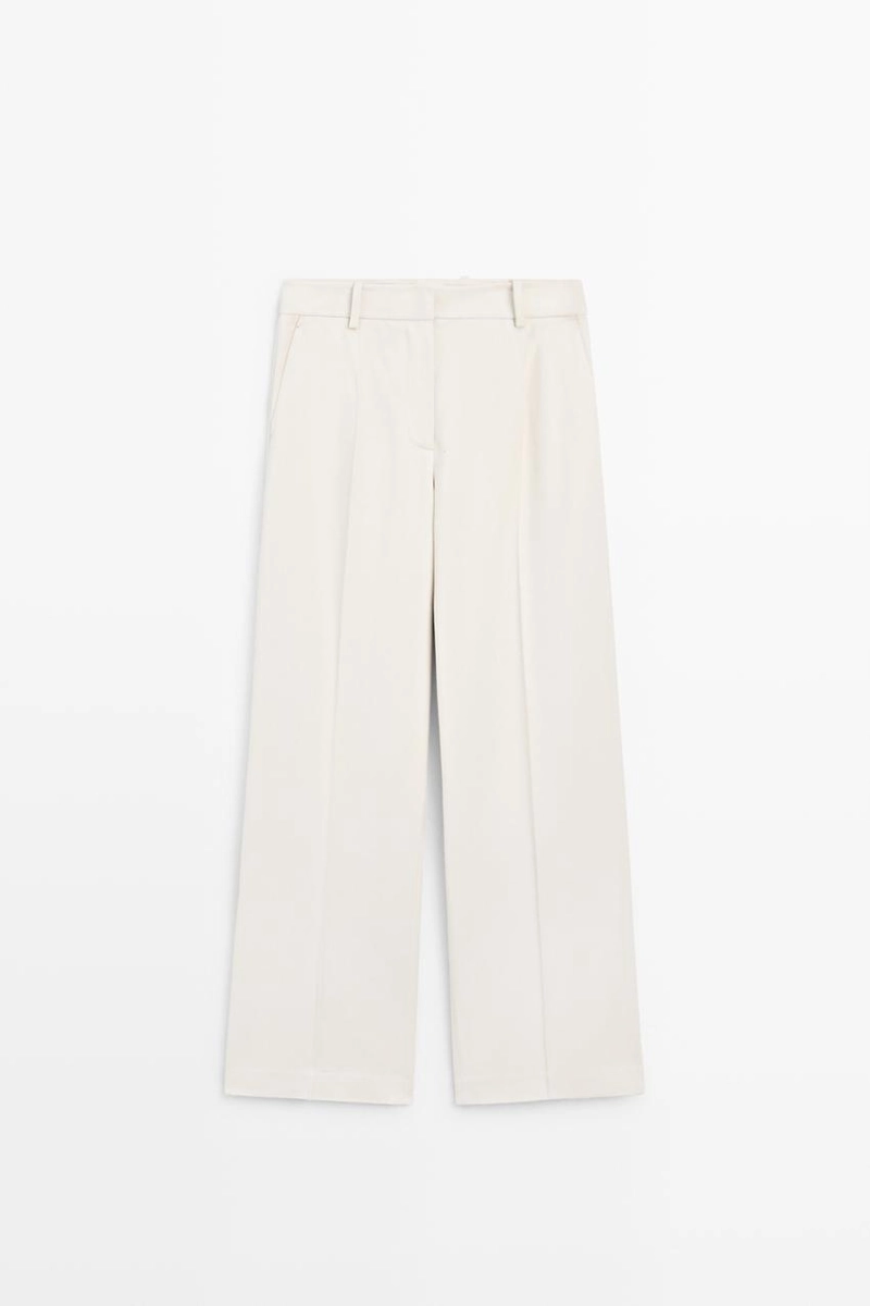 Широкие брюки с широкими штанинами massimo dutti