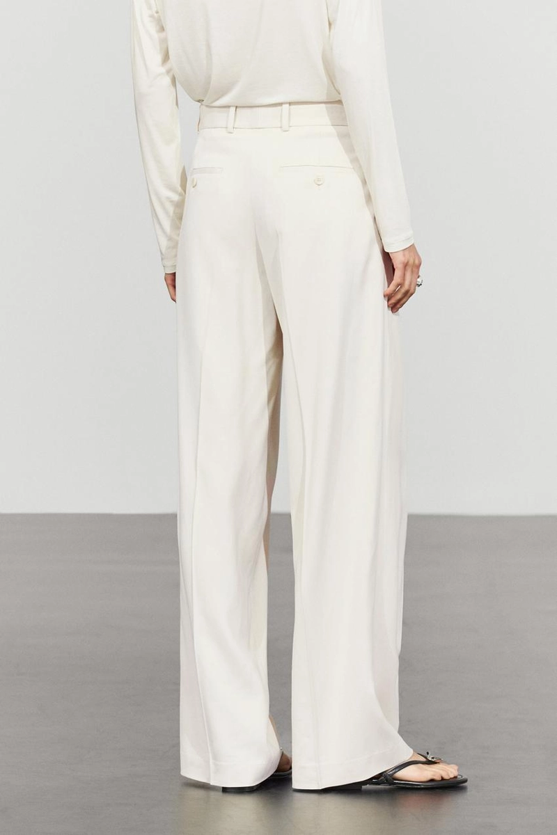 Широкие брюки с широкими штанинами massimo dutti