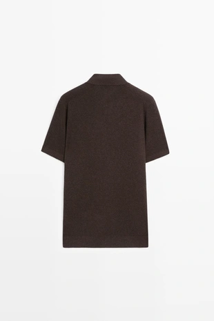 Футболка-поло из трикотажа с хлопковой смесью massimo dutti- Заказать в России