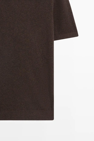 Футболка-поло из трикотажа с хлопковой смесью massimo dutti- Заказать в России