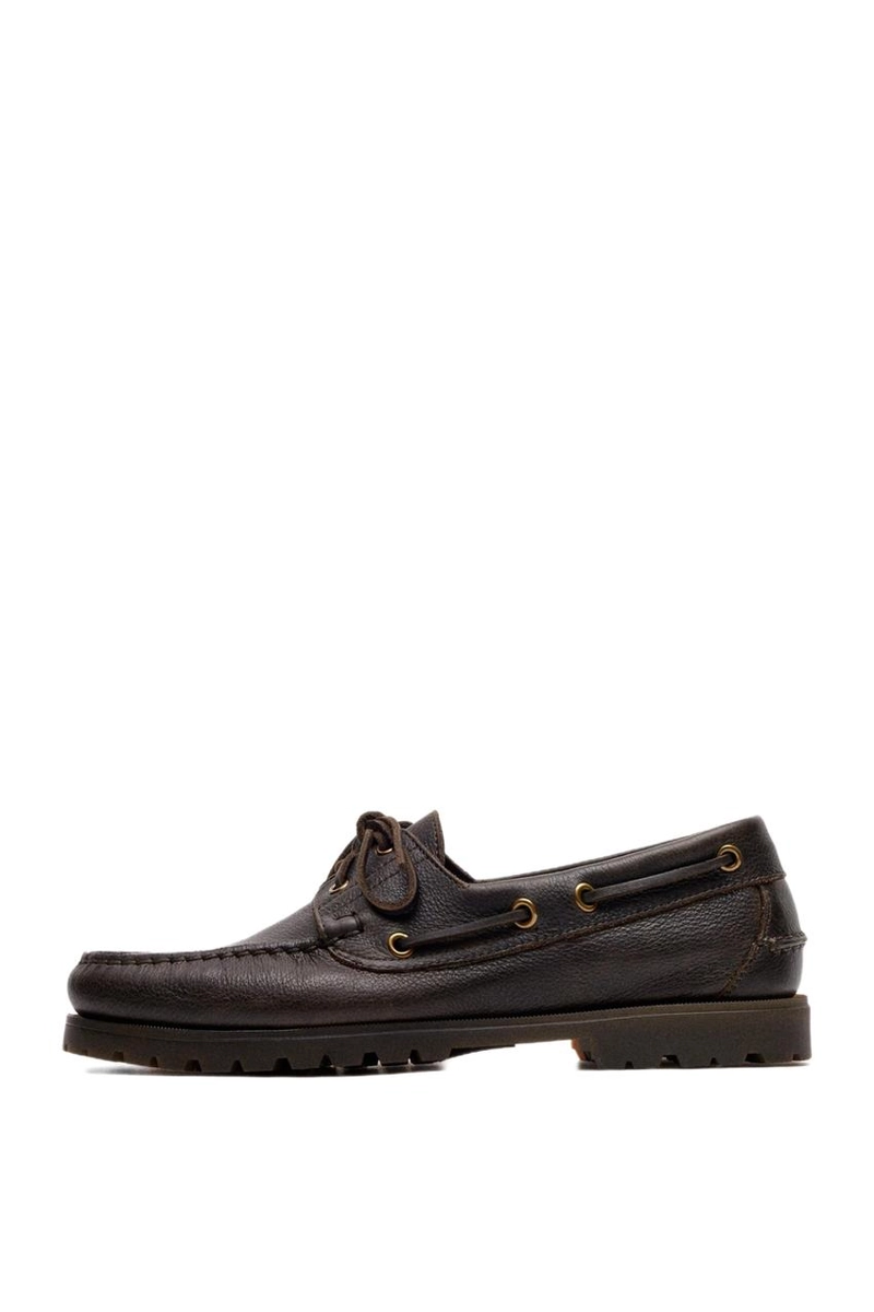 Кожаные лодочные туфли из наппы massimo dutti