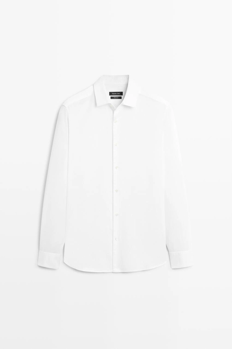 Рубашка из текстурированного 100% хлопка