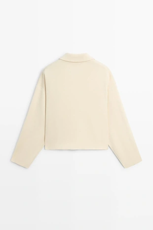 Купить Massimo Dutti Вязаная куртка на молнии из хлопка