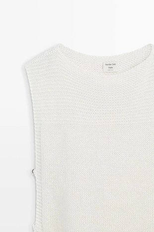 Топ с бахромой из трикотажа massimo dutti- Заказать в России
