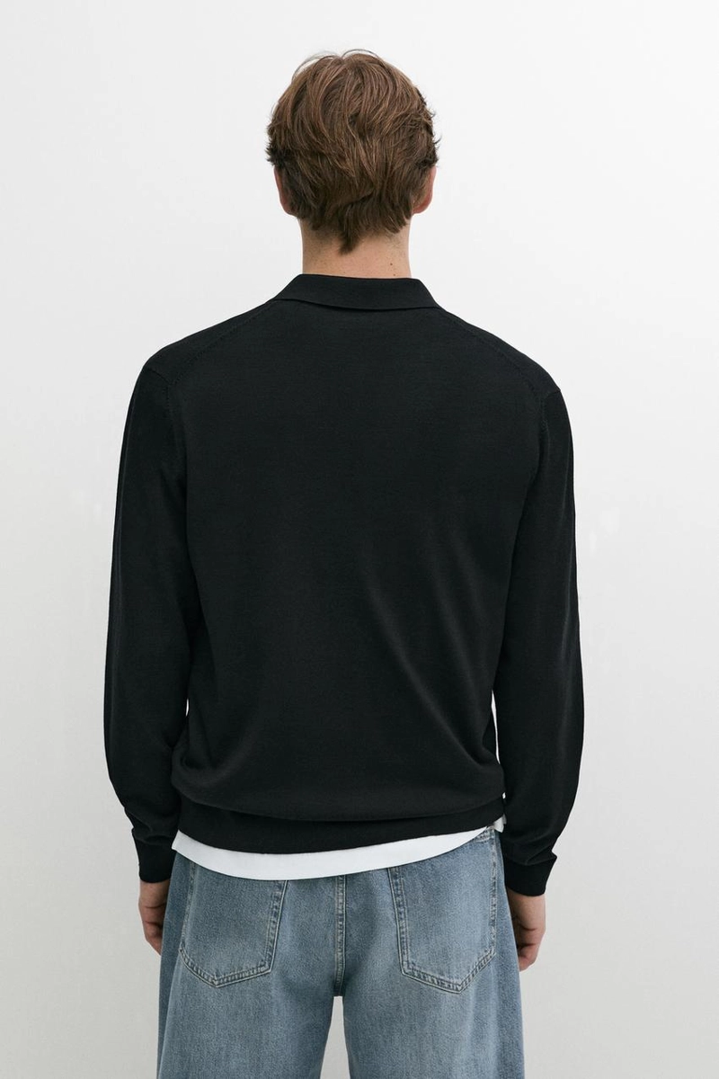Поло-свитер из 100% мериносовой шерсти