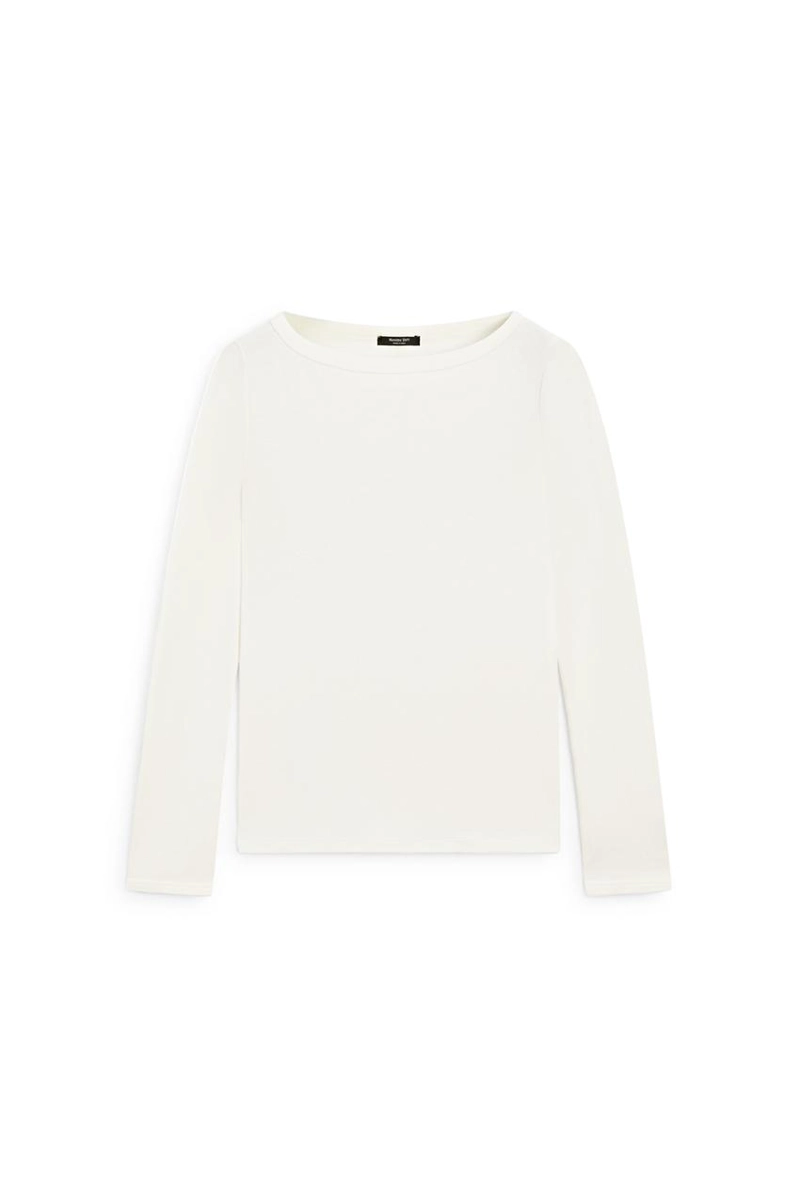 Футболка с длинным рукавом и лодочкой massimo dutti