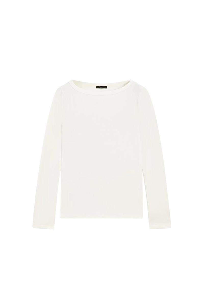 Футболка с длинным рукавом и лодочкой massimo dutti