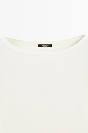 Футболка с длинным рукавом и лодочкой massimo dutti- Заказать в России