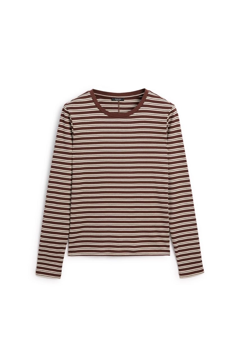 Футболка в полоску из 100% хлопка massimo dutti