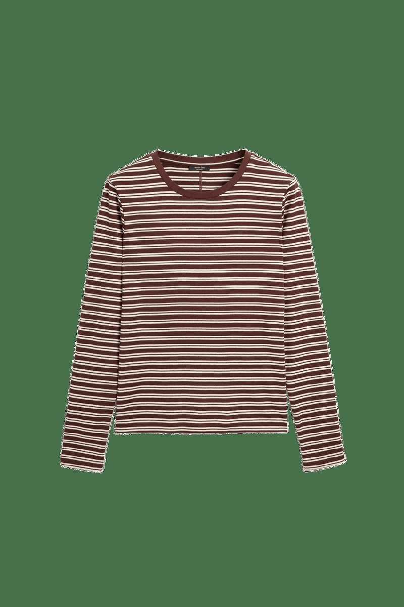 Футболка в полоску из 100% хлопка massimo dutti