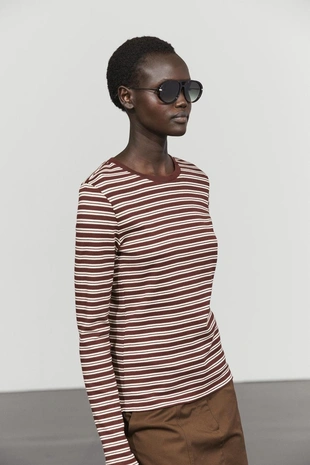 Футболка в полоску из 100% хлопка massimo dutti- Заказать в России