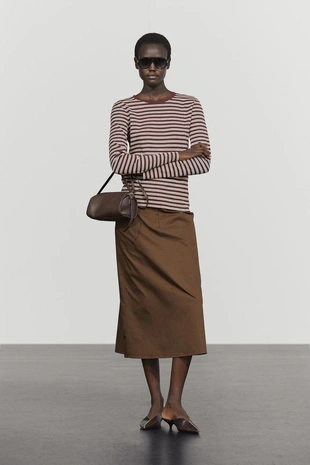 Футболка в полоску из 100% хлопка massimo dutti- Заказать в России