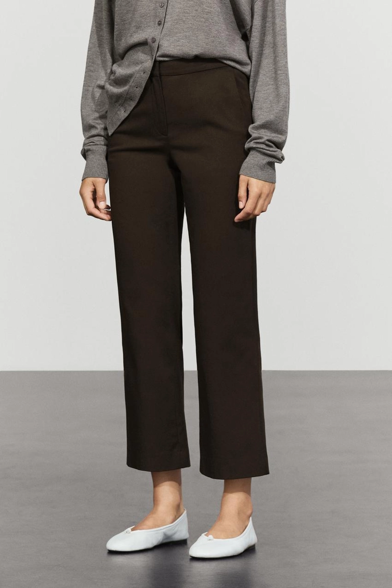 Расклешённые брюки с эластичной посадкой massimo dutti