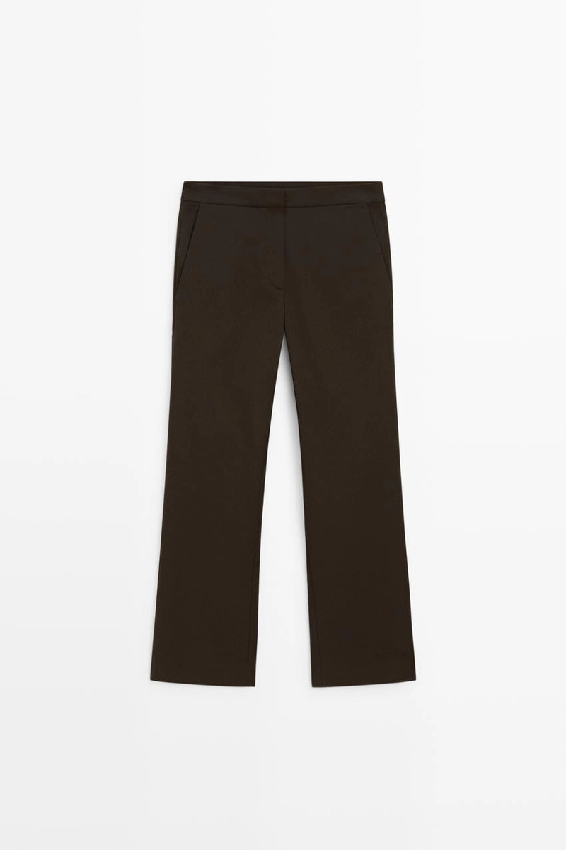 Расклешённые брюки с эластичной посадкой massimo dutti