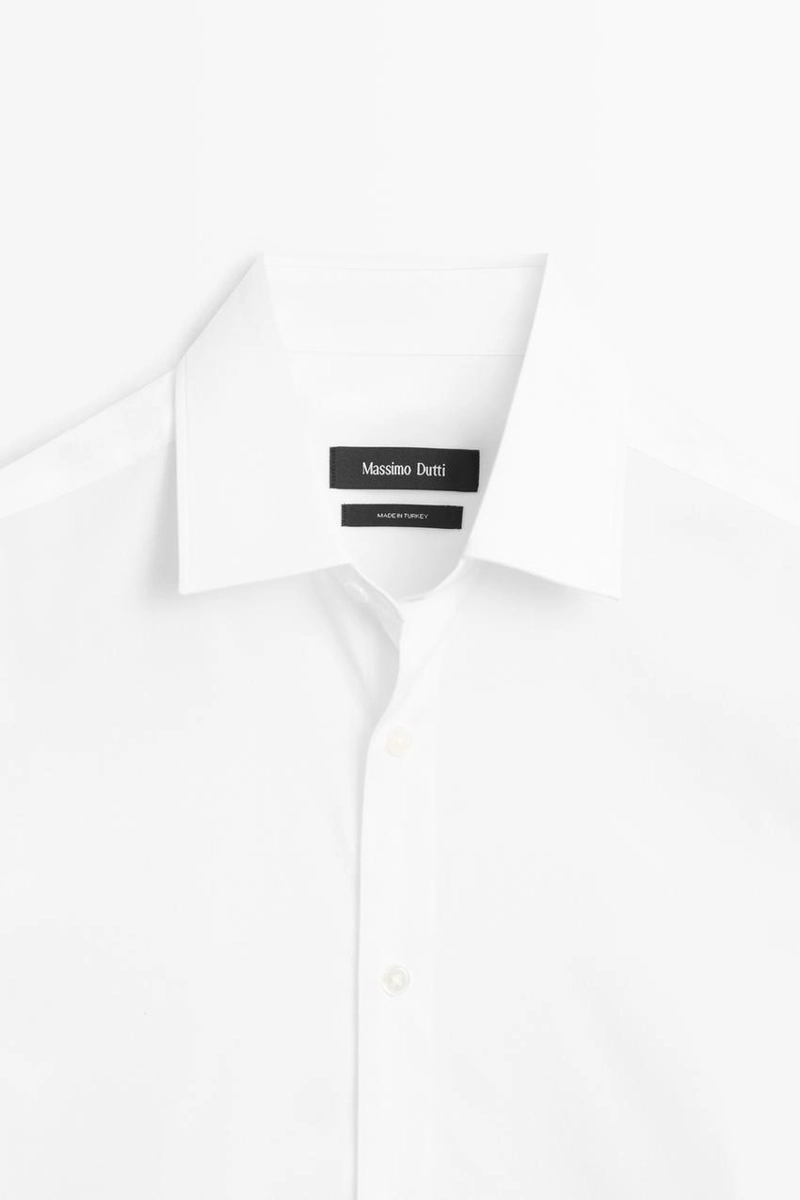 Рубашка slim fit с эластичной тканью