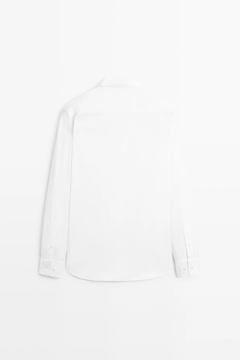 Рубашка slim fit с эластичной тканью