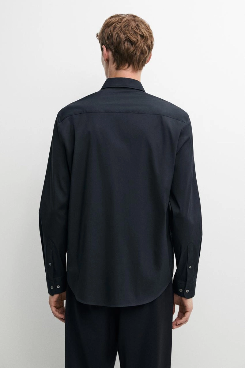 Рубашка slim fit с эластичной тканью