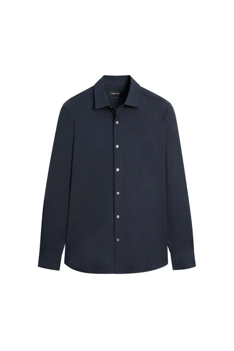 Рубашка slim fit с эластичной тканью