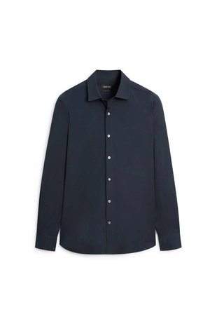 Рубашка slim fit с эластичной тканью- Заказать в России