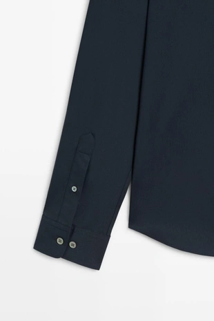 Рубашка slim fit с эластичной тканью- Заказать в России