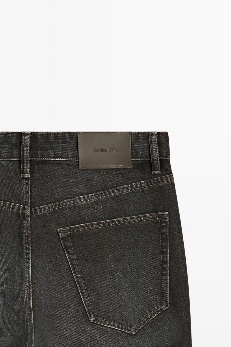 Зауженные джинсы с эффектом варки massimo dutti