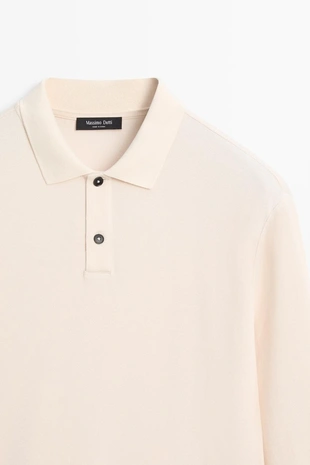 Купить Massimo Dutti Поло из 100% хлопка с микротекстурой