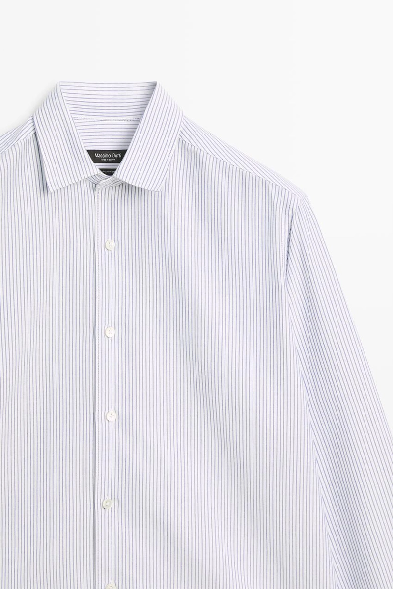 Рубашка в полоску regular fit из хлопка оксфорд