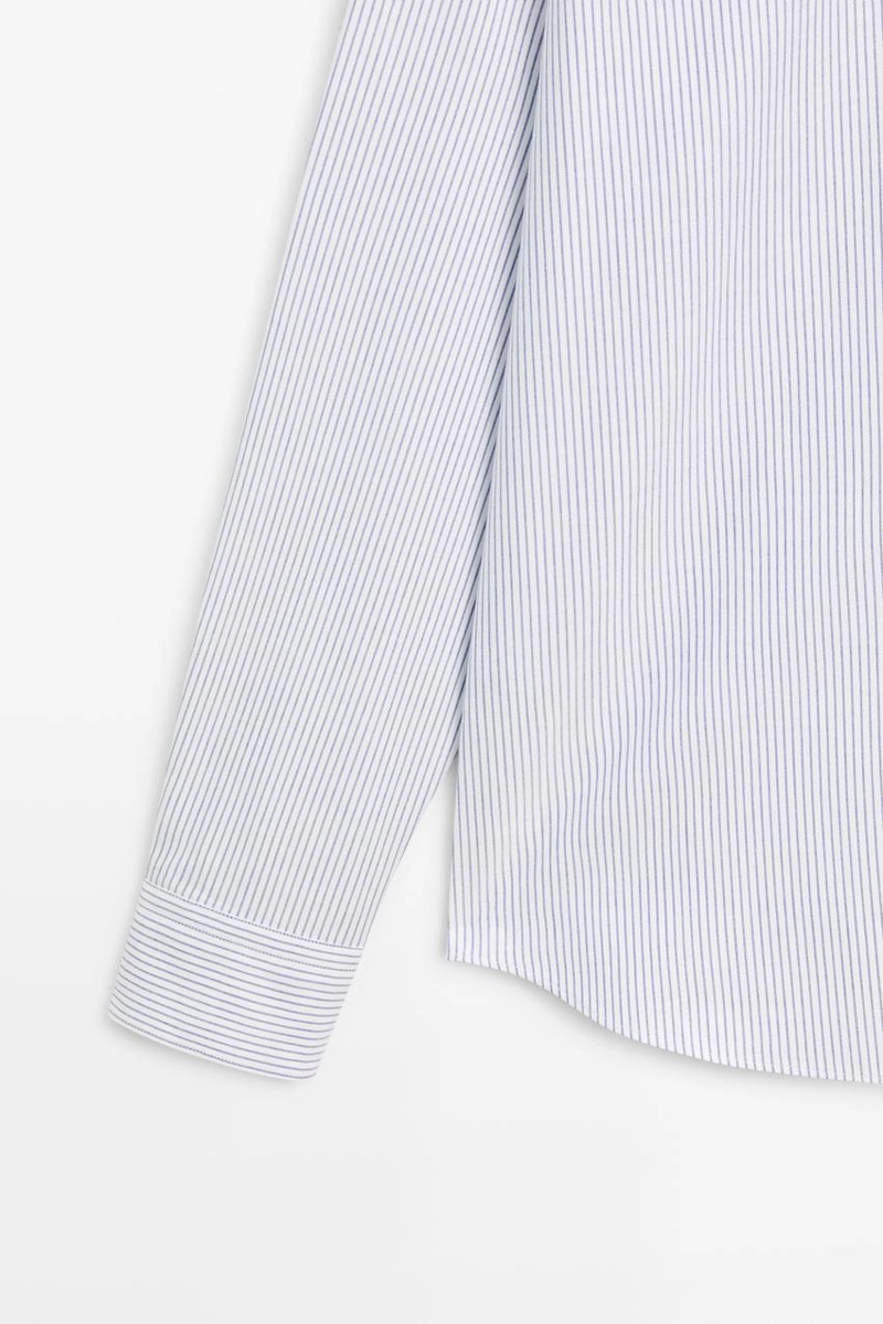 Рубашка в полоску regular fit из хлопка оксфорд