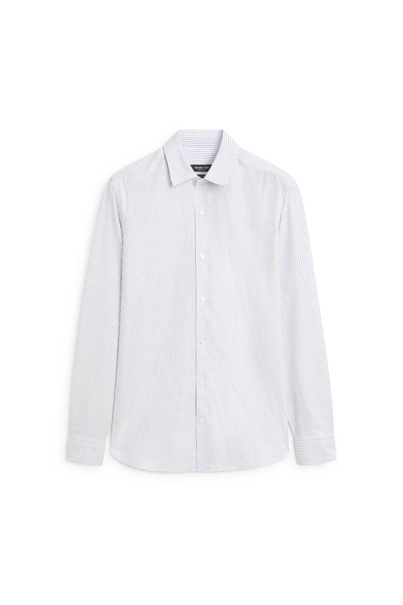 Рубашка в полоску regular fit из хлопка оксфорд