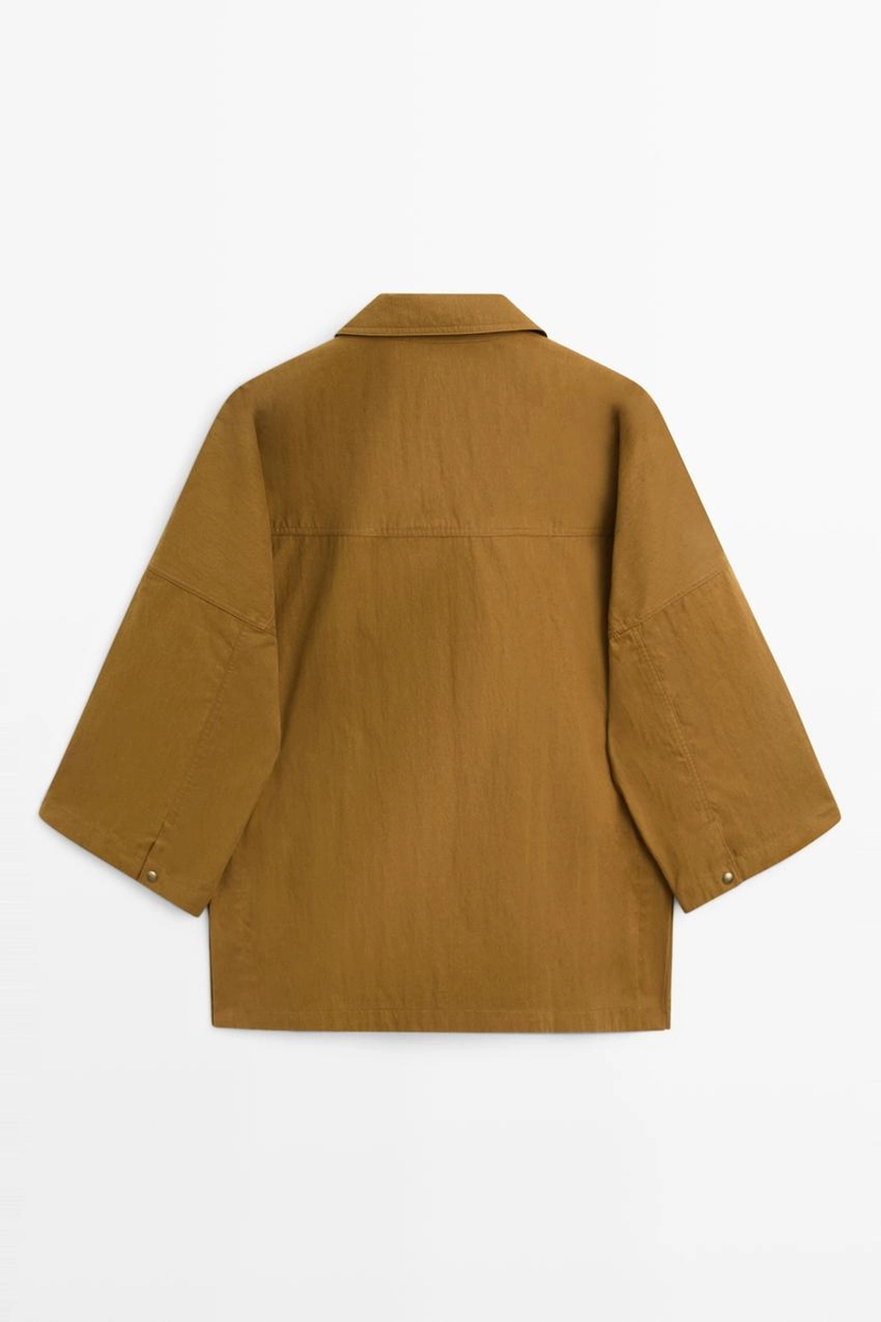 Пальто-накидка с застежкой-планкой massimo dutti