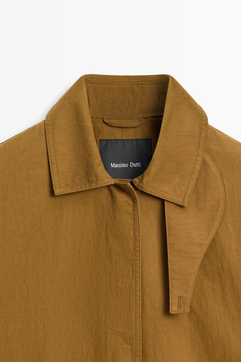 Пальто-накидка с застежкой-планкой massimo dutti