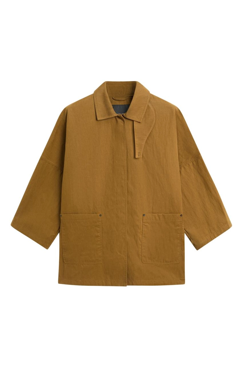 Пальто-накидка с застежкой-планкой massimo dutti